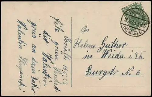Ansichtskarte  Liebe Liebespaar - Love auf Boot Pfingsten Fotokunst 1923