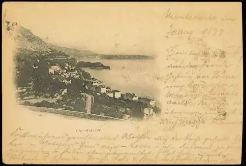 CPA Roquebrune-Cap-Martin Blick auf die Stadt 1899