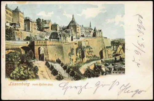 Postcard Luxemburg vom Rahm aus. 1900