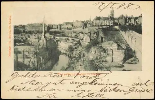 Postcard Luxemburg Stadtpartie 1898  gel. nach Köln