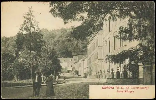 Postcard Diekirch Place Wirtgen. 1908  Luxembourg