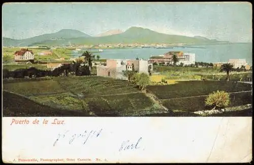 Las Palmas de Gran Canaria Panorama Puerto de la Luz Canaris Kanaren 1903