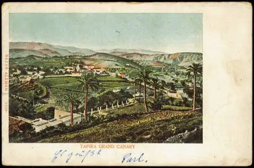 Postale Gran Canaria TAFIRA GRAND CANARY (Gran Canaria) Kanaris 1903