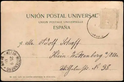 Postale Gran Canaria TAFIRA GRAND CANARY (Gran Canaria) Kanaris 1903