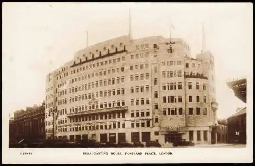 Postcard London Broadcasting House - Portland Place Fotokarte 1928