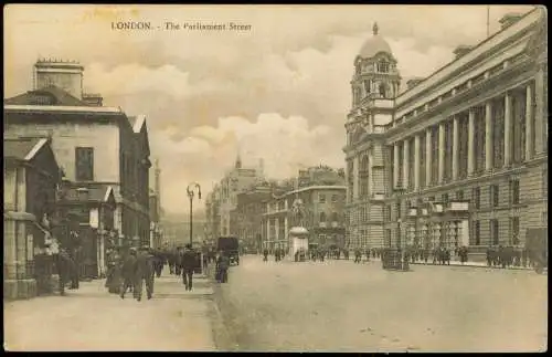 Postcard London The Parliament Street 1909