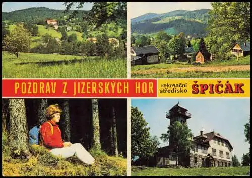 Markt Eisenstein Železná Ruda POZDRAV Z JIZERSKÝCH HOR rekreační ŠPIČÁK 1980