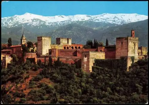 Granada Granada GRANADA ALHAMBRA Vista general Alhambra y Sierra Nevada 1972