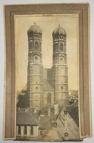 Ansichtskarten München Frauenkirche Leporello mechanische Ansichtskarte 1912