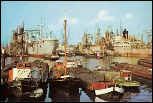 Postkaart Rotterdam Rotterdam Hafen De maashaven Schiffe (Ships) 1970