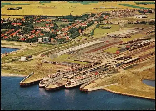 Postcard Rødby Rodby Luftfoto Luftbild von Rødbyhavn 1960