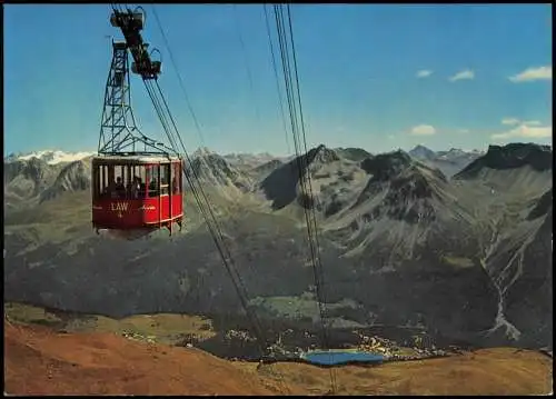 Ansichtskarte Arosa Panorama-Ansicht Luftseilbahn Arosa-Weisshorn 1970