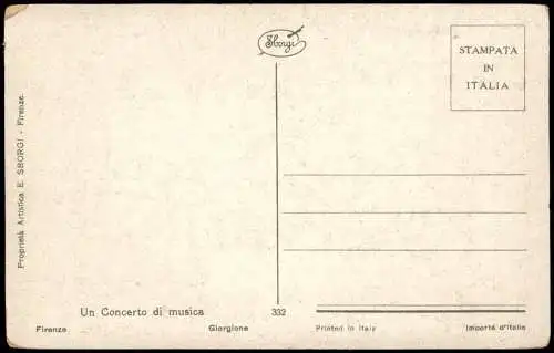 Künstlerkarte: Gemälde Florenz Firenze Un Concerto di musica 1914