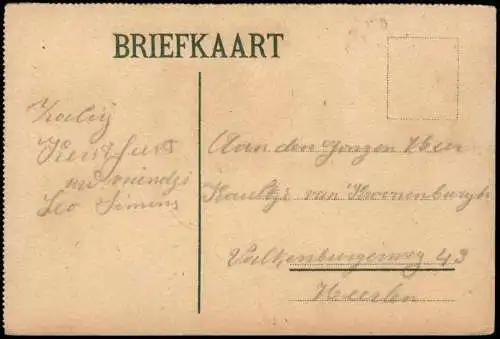 Ansichtskarte  Kind als Postbote BRIEFKAART Post Künstlerkarte 1924