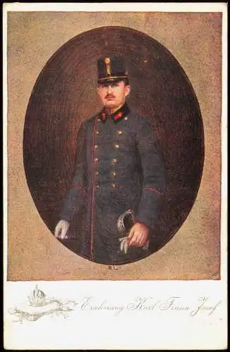 Ansichtskarte  Erzherzog Karl Franz Josef in Uniform Künstlerkarte 1916