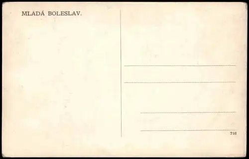 Postcard Jungbunzlau Mladá Boleslav Blick über die Stadt 1924