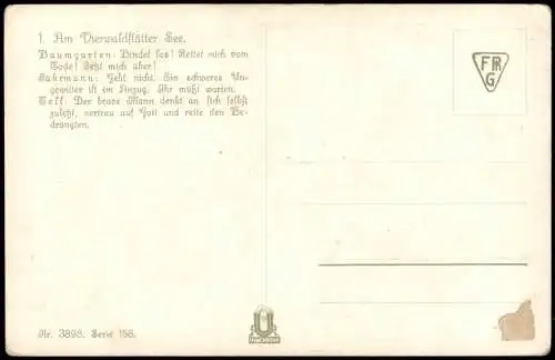 Künstlerkarte Gemälde: Otto Peter Wilhelm Tell Am Vierwaldstätter See 1920