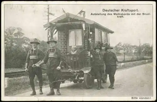 Kuriosität Schausteller Kraftwanderung Deutscher Kraftsport 1924