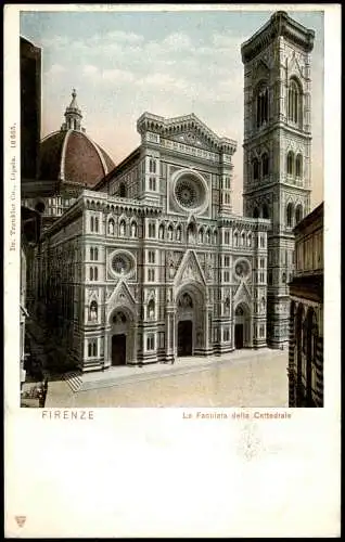 Cartolina Florenz Firenze Kathedrale La Facciata della Cattedrale 1910