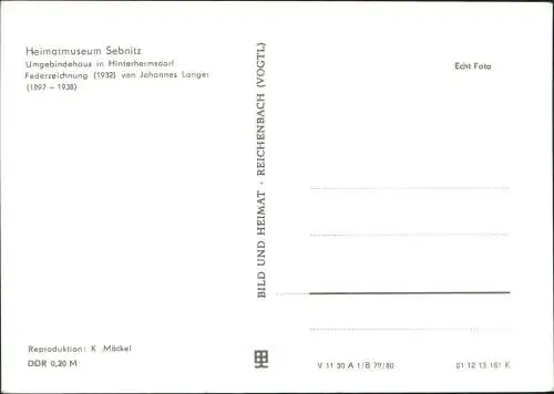 Hinterhermsdorf Sebnitz Umgebindehaus in  (Heimatmuseum Sebnitz) 1980