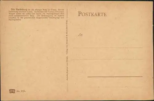 Ansichtskarte Braubach Braubach und die Marksburg 1913