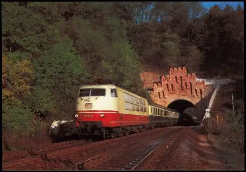 Lokomotive 103 113 DB mit Schnellzug D 951 Tunnel Eisenkehl bei Weidenthal 1983