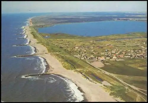 Postcard Agger Danmark Luftbild Luftaufnahme Strand Partie 1976