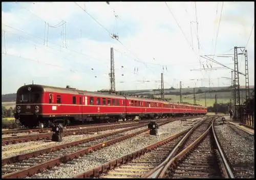 Eisenbahn (Railroad) Elektrischer Triebwagenzug bei Rottendorf 1984