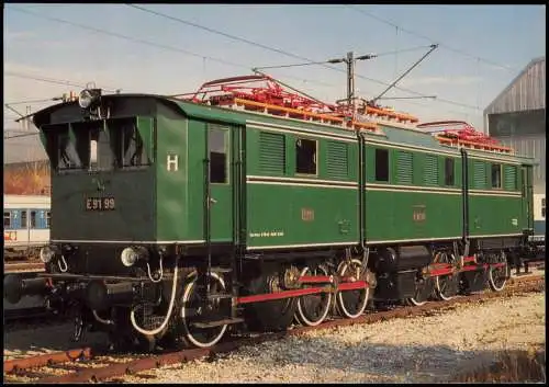 Elektro-Güterzuglokomotive E91 99 Deutschen Reichsbahn AW München-Freimann 1984