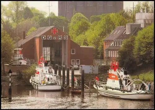 Hauptverwaltung, Seenotleitung (RCC) Reparaturhalle DGZRS Weser in Bremen 1980