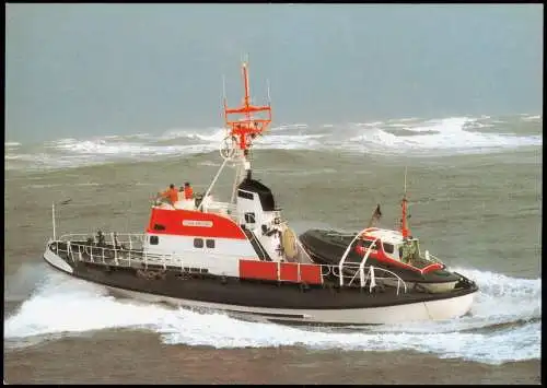 Ansichtskarte  Seenotkreuzer mit Tochterboot der 26 m-Klasse 1980