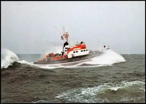 Ansichtskarte  23 m Seenotkreuzer mit Tochterboot THEODOR HEUSS 1980