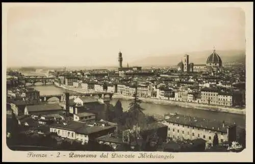 Cartolina Florenz Firenze Panorama dal Piazzale Michelangelo 1910