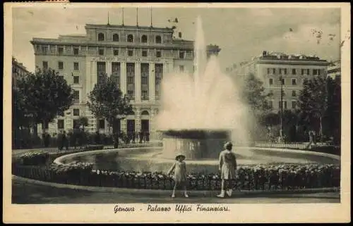 Genua Genova (Zena) PALAZZO UFFICI FINANZIARI, Brunnen Wasserspiele 1939