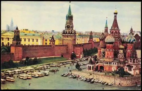 Moskau Москва́ Kreml Москва Кремль и храм Василия Блаженного 1968