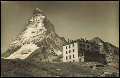 Ansichtskarte Zermatt Zermatt Berghotel Schwarzsee mit Matterhorn 1931