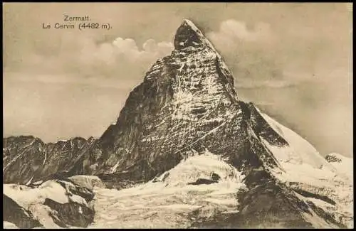 Ansichtskarte Zermatt Matterhorn Alpen Le Cervin 1910