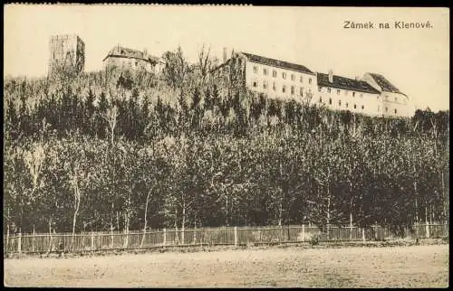 Postcard .Tschechien Zámek na Klenové (Klenová hrad) Burg 1920