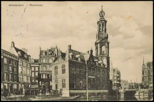 Postkaart Amsterdam Amsterdam Ortsansicht, Munttoren 1910