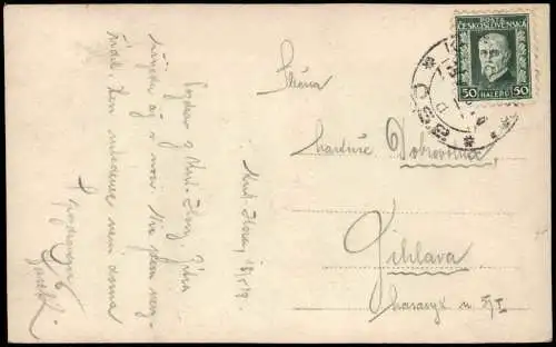 Postcard Kuttenberg Kutná Hora Straßenszene Fotokarte 1925