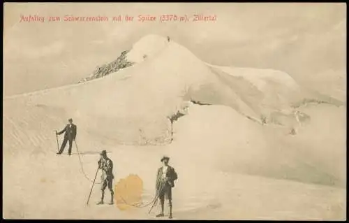 Ginzling-Mayrhofen Aufstieg zum Schwarzenstein Zillertal Tirol 1912