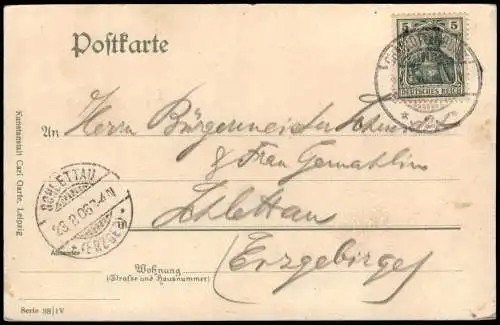 Ansichtskarte Tiergarten-Berlin Siegesallee bei Mondschein 1906