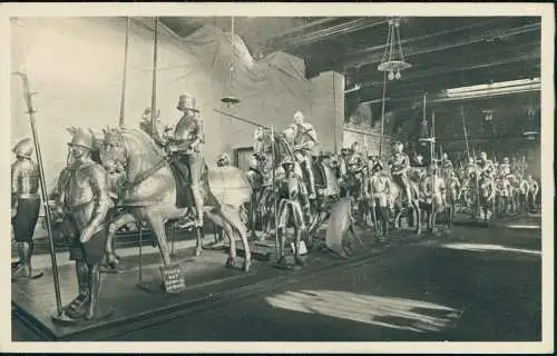 Postcard London Tower of London White Tower View in Horse Armoury 1930