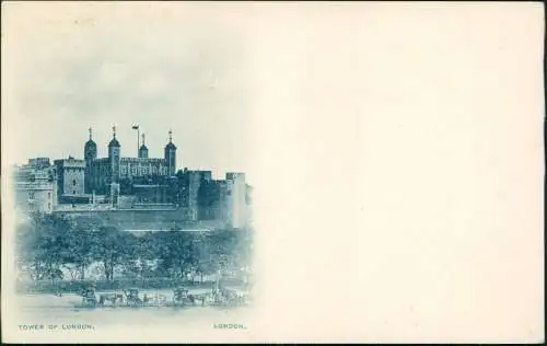 Postcard London TOWER OF LONDON (frühe Fernansicht) 1900