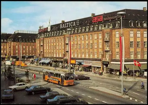 Postcard Aarhus Banegårdspladsen Århus The central station square 1979