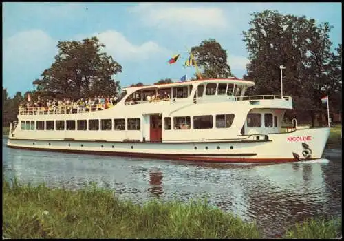 Ansichtskarte  Holland Schiff Binnenschiff m.s. NICOLINE 1980