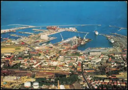 Postcard Frederikshavn Luftfoto Aerial view of Frederikshavn 1980