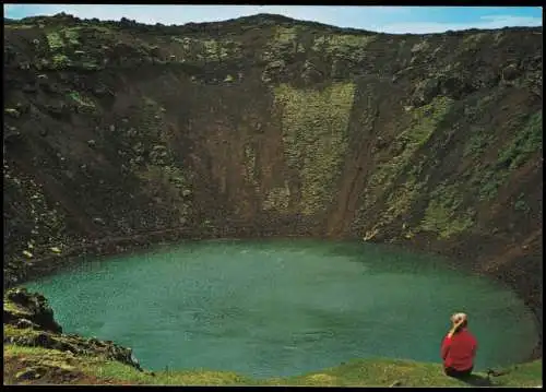 Island Iceland Umlandansicht Kerið í Grímsnesi Kerio volcanic crater 1980