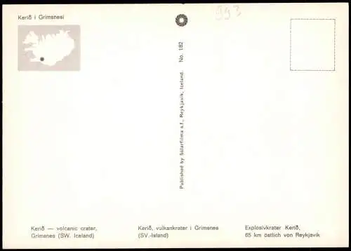 Island Iceland Umlandansicht Kerið í Grímsnesi Kerio volcanic crater 1980