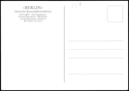 Schiff Hochsee Passagier-Schiff BERLIN PETER DEILMANN REEDEREI 1980